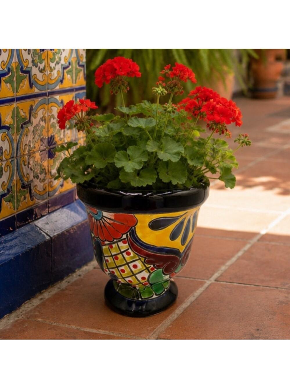 Mexican Talavera Pottery Urn